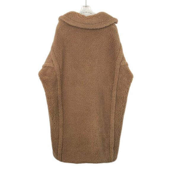 Max Mara Teddy Bear Icon Camel Coat Womens Wool & Alpaca Blend Double Breasted - Picture 2 of 8